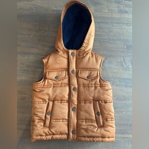 Copper Hooded Janie and Jack Puffer Vest